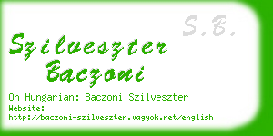 szilveszter baczoni business card